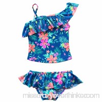 YiZYiF Kids Girls Floral Print 2 Pcs Tankini Swimwear Bathing Suit B072QC35JW